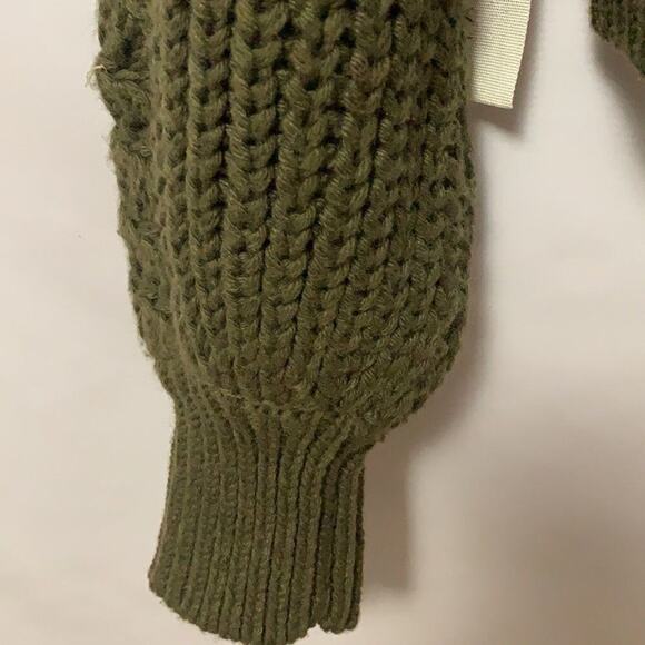 NWT HAPPY NATURE KNITTED CROPPED GREEN SWEATER SIZE L - Picture 3 of 6